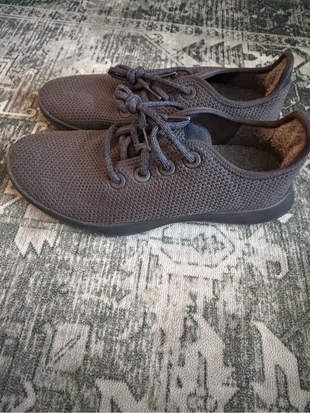 Allbirds Tree Runners in a charcoal gray colorway size 10
